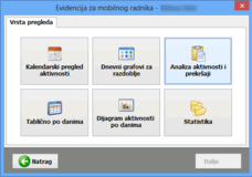 Driver menu with direct links to all important functions and views
